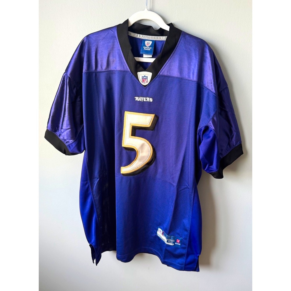 Joe Flacco Baltimore Ravens Authentic Reebok On Field Jersey Stitched Size 52 XL